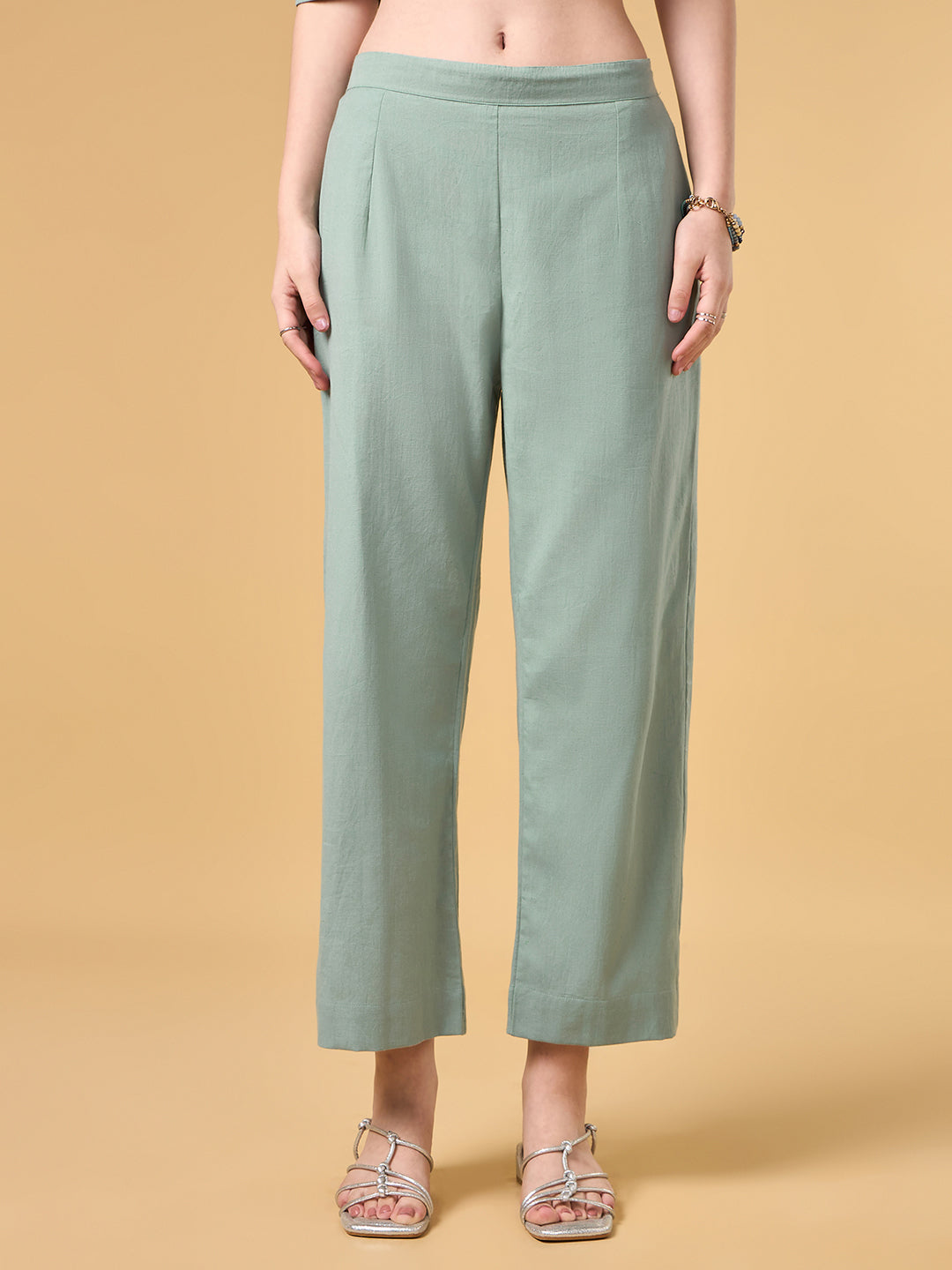 Cloud Grey Solid Cotton Co-ord Set