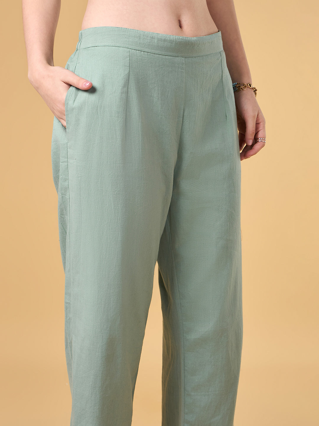 Cloud Grey Solid Cotton Co-ord Set