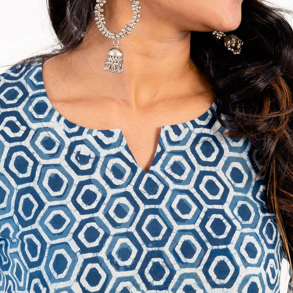 Indigo Bagru Print Cotton Co-ord Set