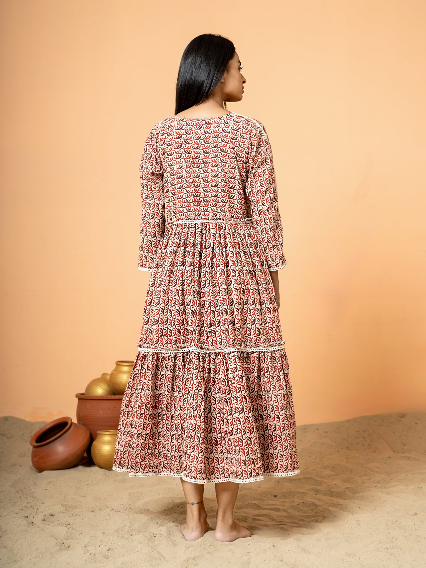 Cherry Red Barbie Cotton Kurta