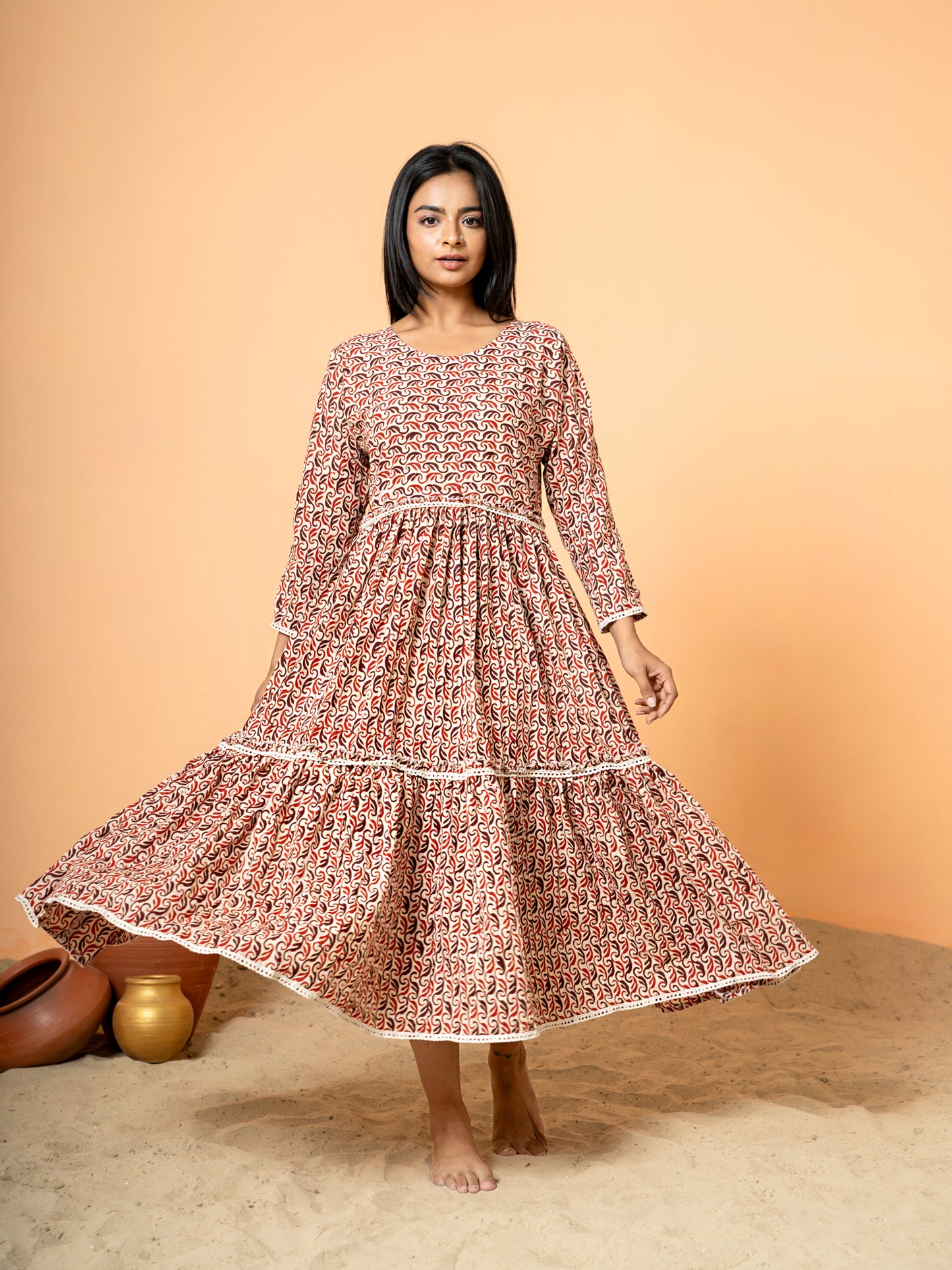 Cherry Red Barbie Cotton Kurta
