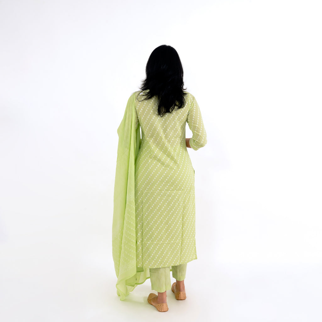 Pista Fluroscent Embroidered Cotton Suits