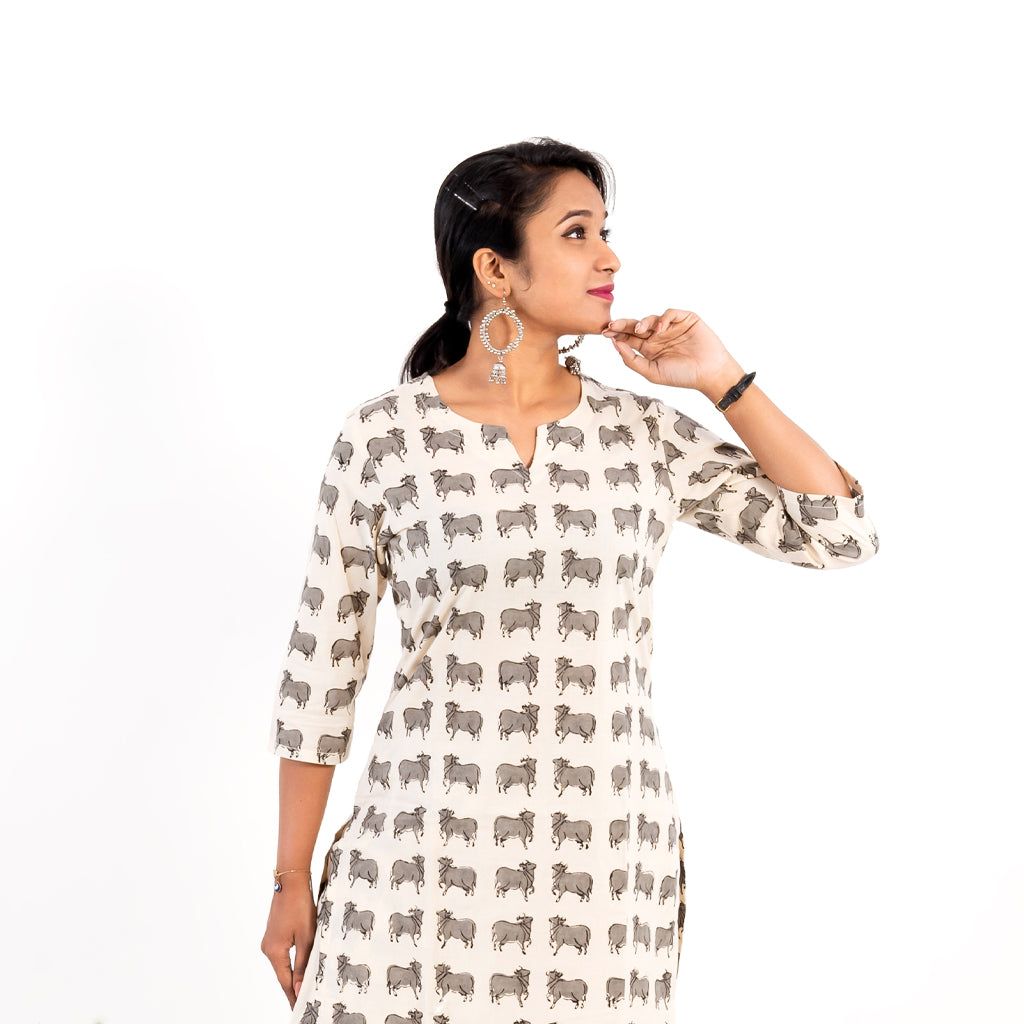 Bull Printed Kurta Pant Co-ord Set