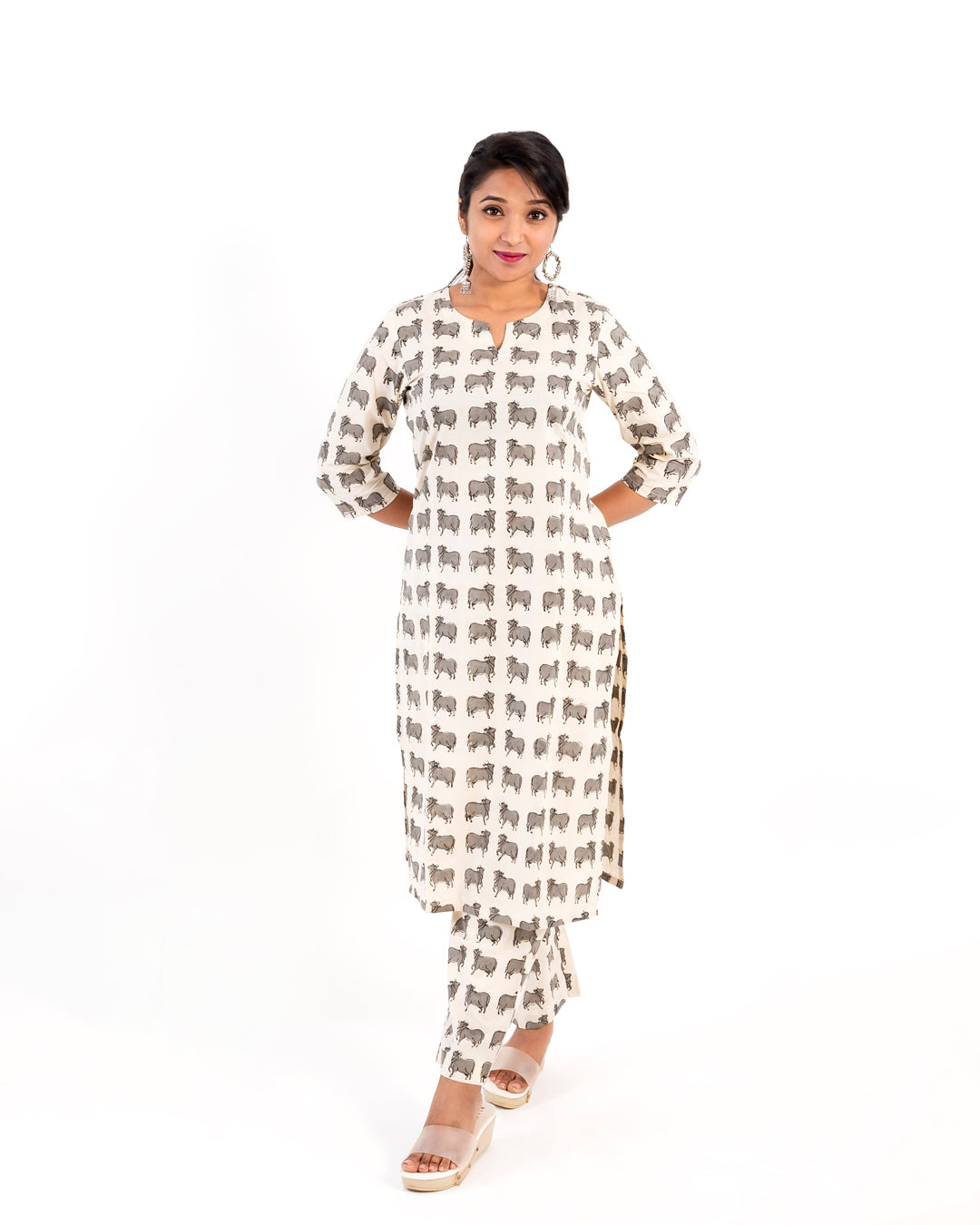 Bull Printed Kurta Pant Co-ord Set