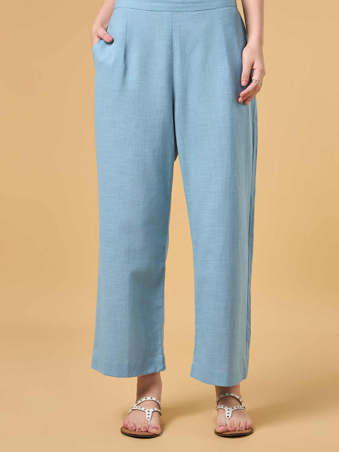 Azure Solid Cotton Co-ord Set