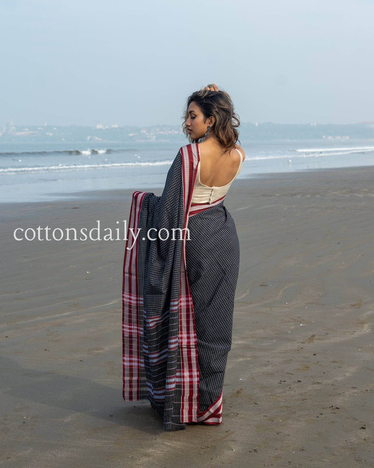 Beauty in Miramar Black Kunbi Saree