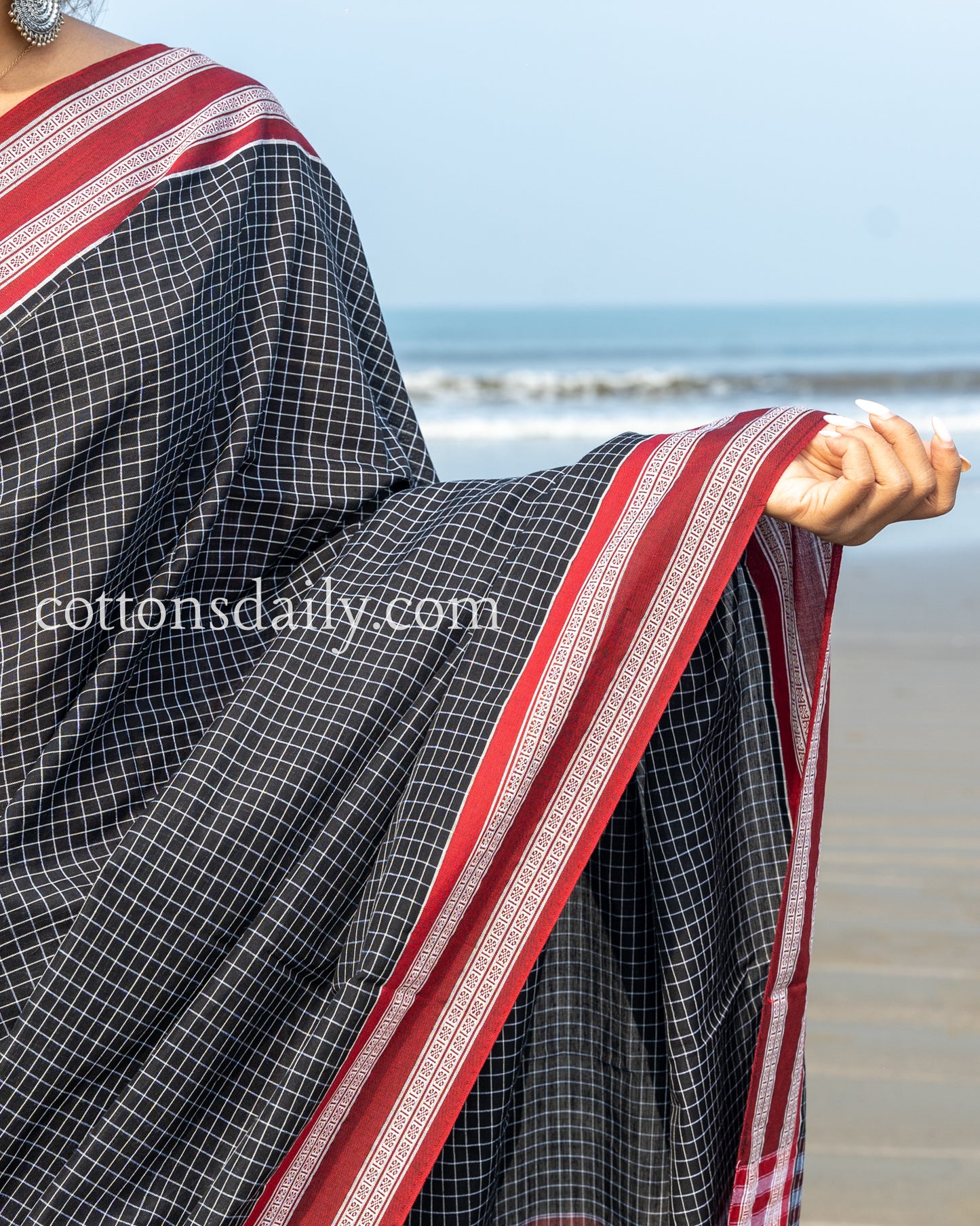 Beauty in Miramar Black Kunbi Saree