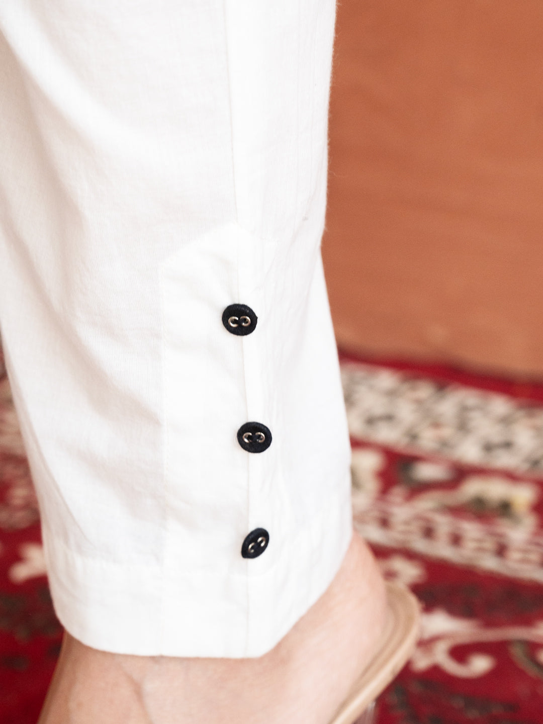 Black And White Pretty Flower Lace Cotton Suit