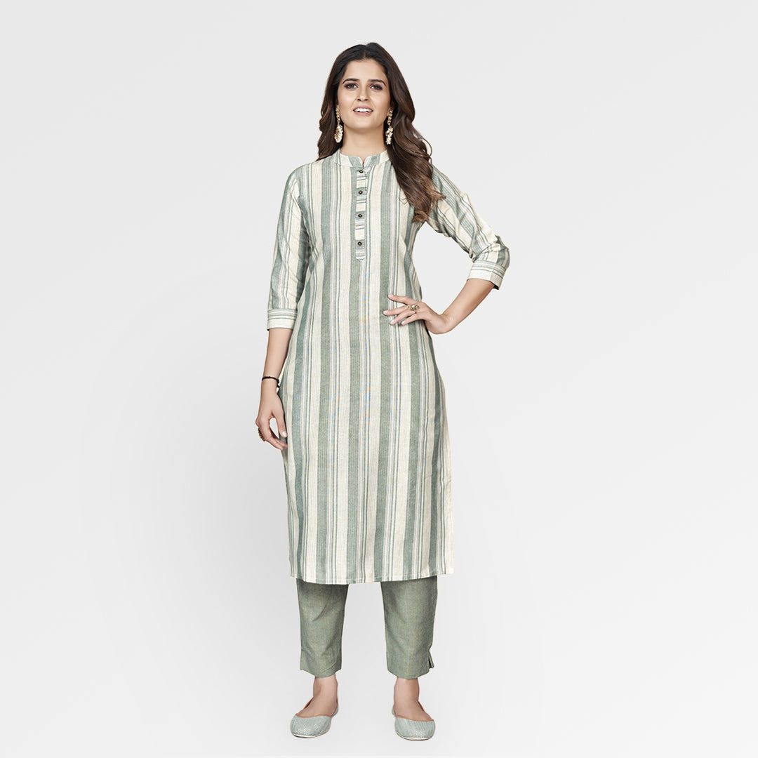 Olive Green Cotton Co-ord Set