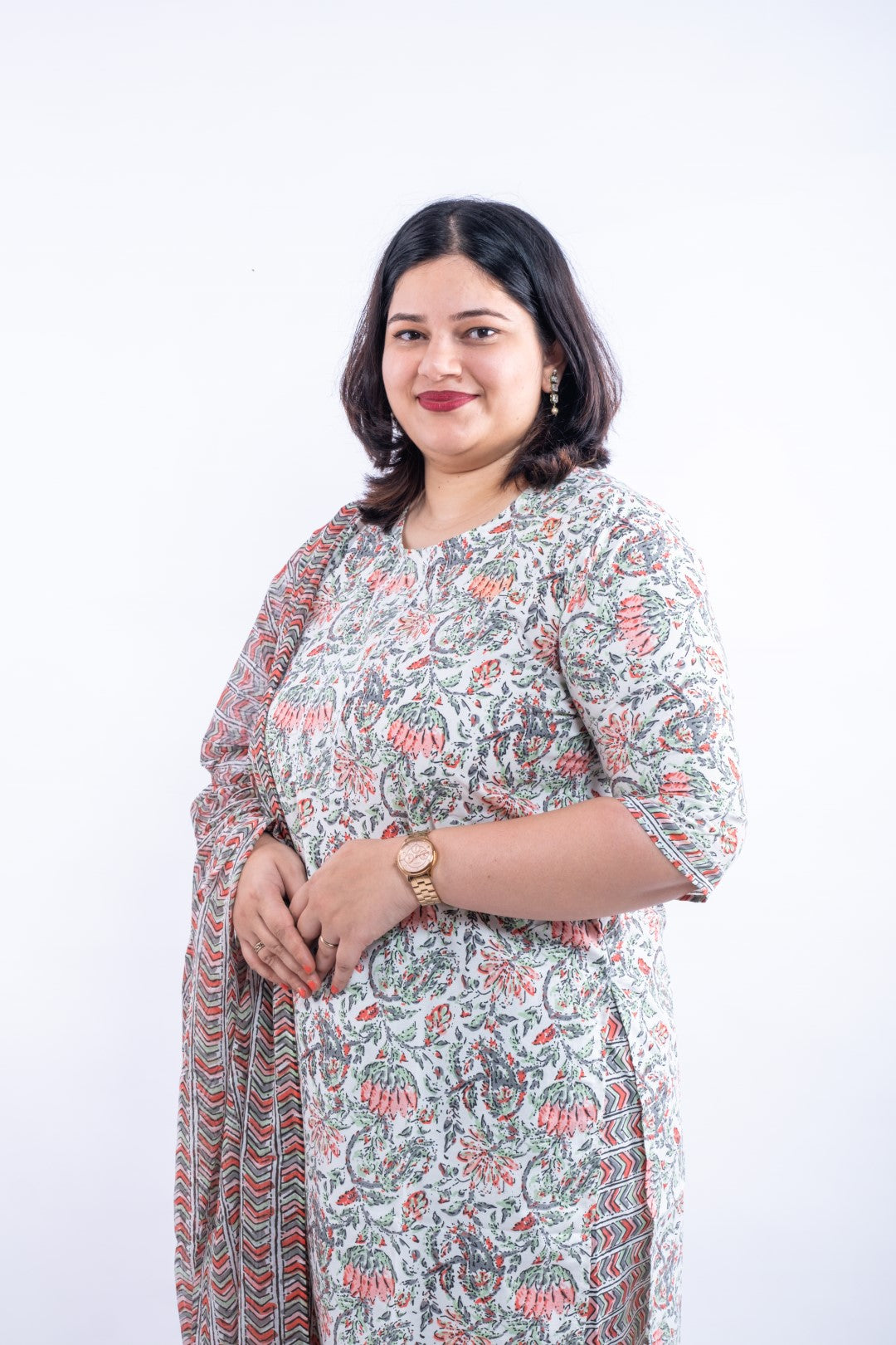 Lotus Rapid Printed Cotton Plus Size Suit
