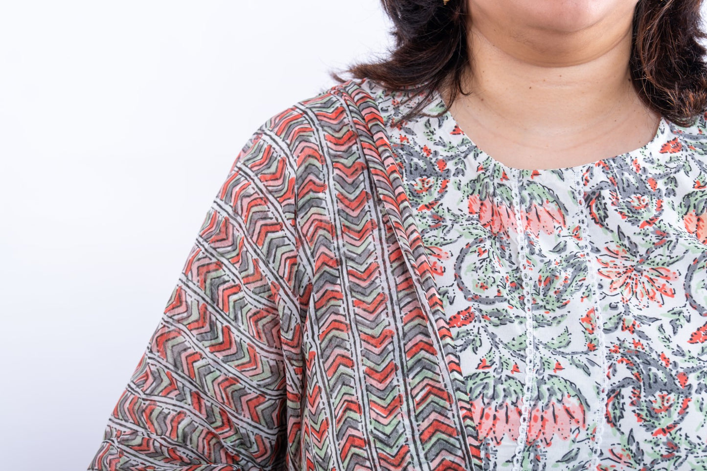 Lotus Rapid Printed Cotton Plus Size Suit