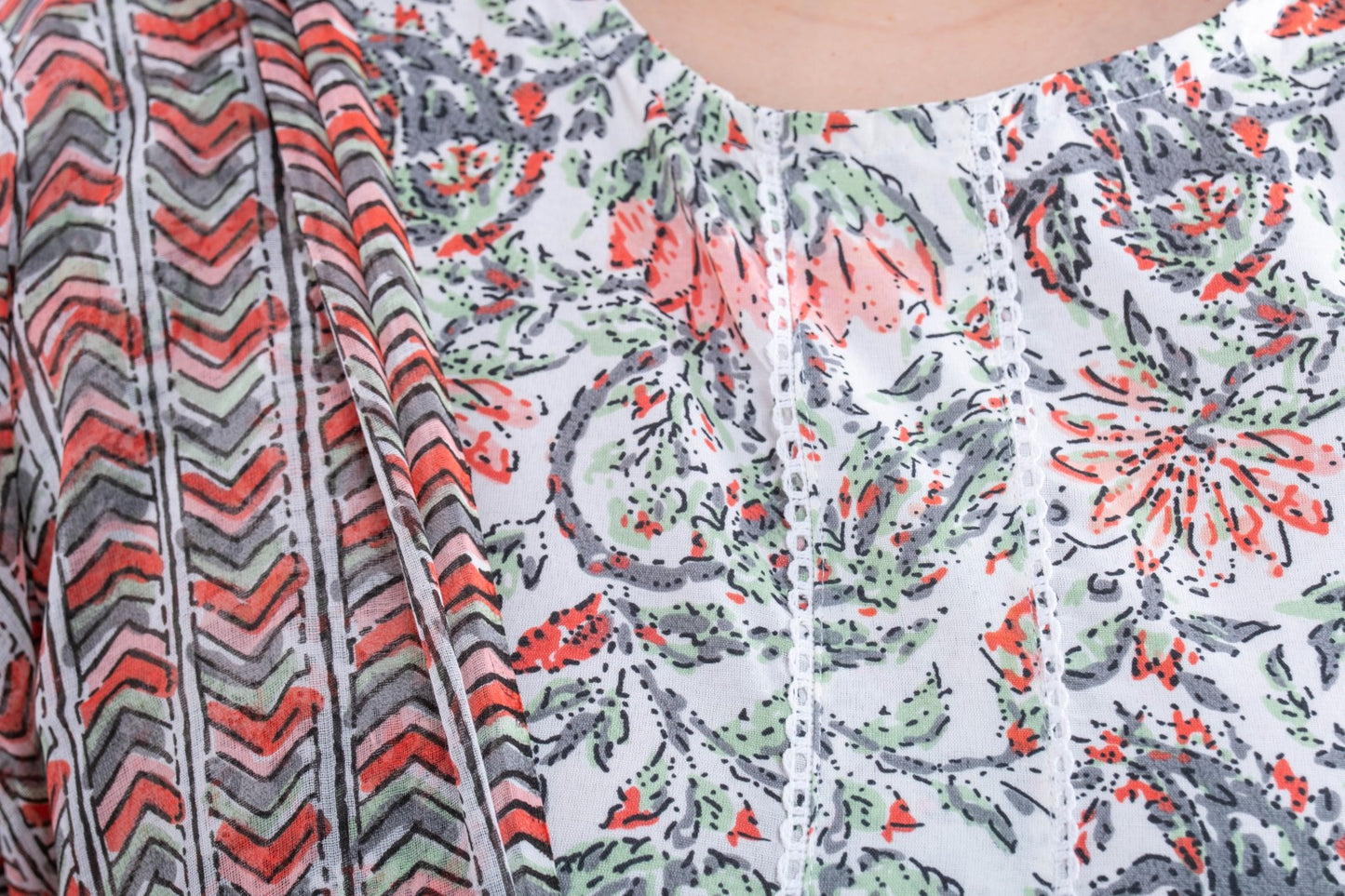 Lotus Rapid Printed Cotton Plus Size Suit