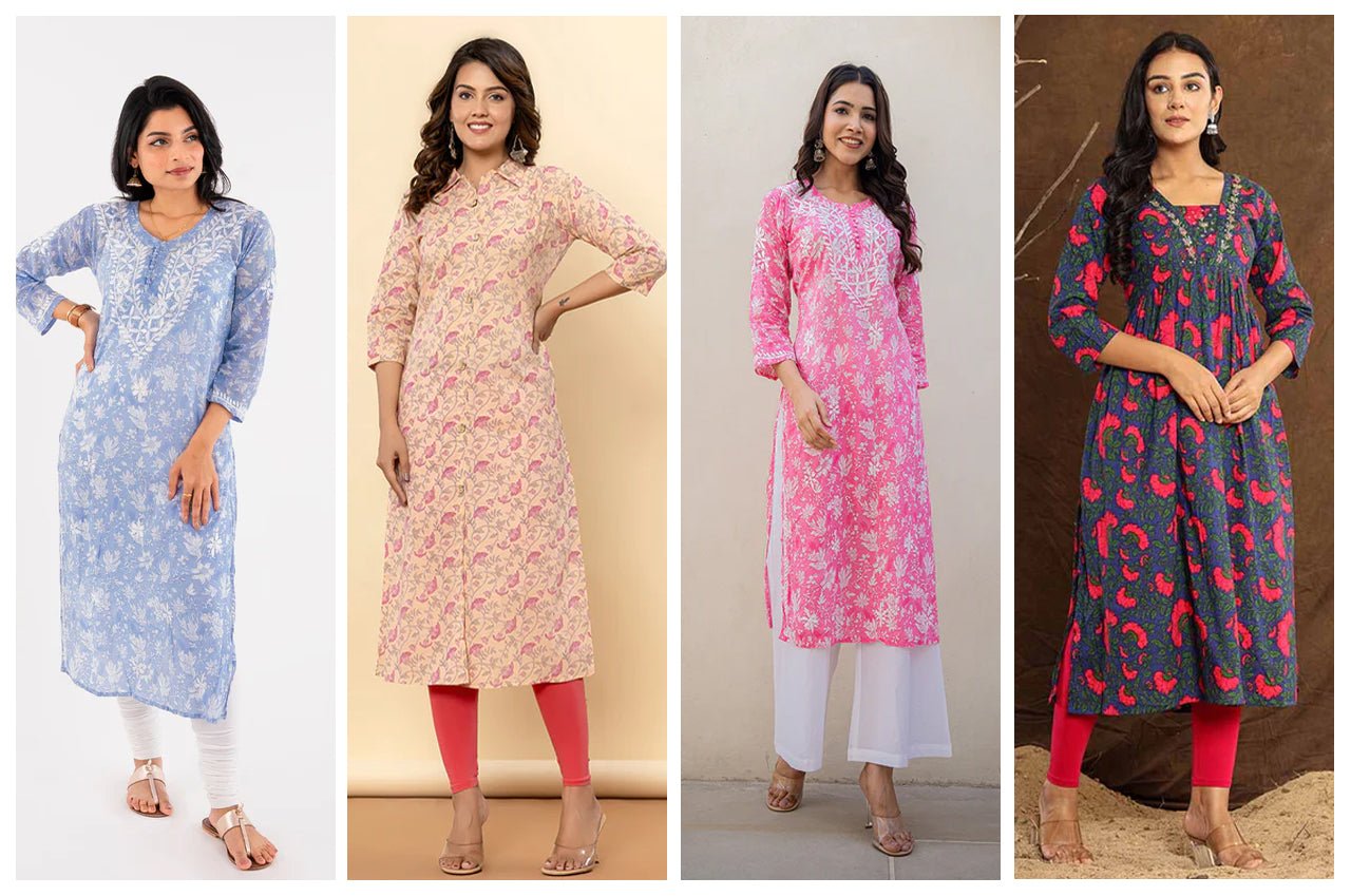 Cotton office wear kurtis best sale