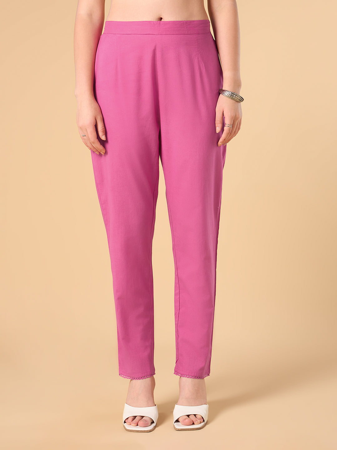 Rani Pink Chanderi Cotton Suit