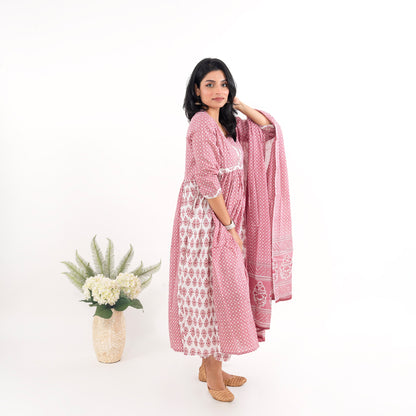 Rose Polka Dots Cotton Suit