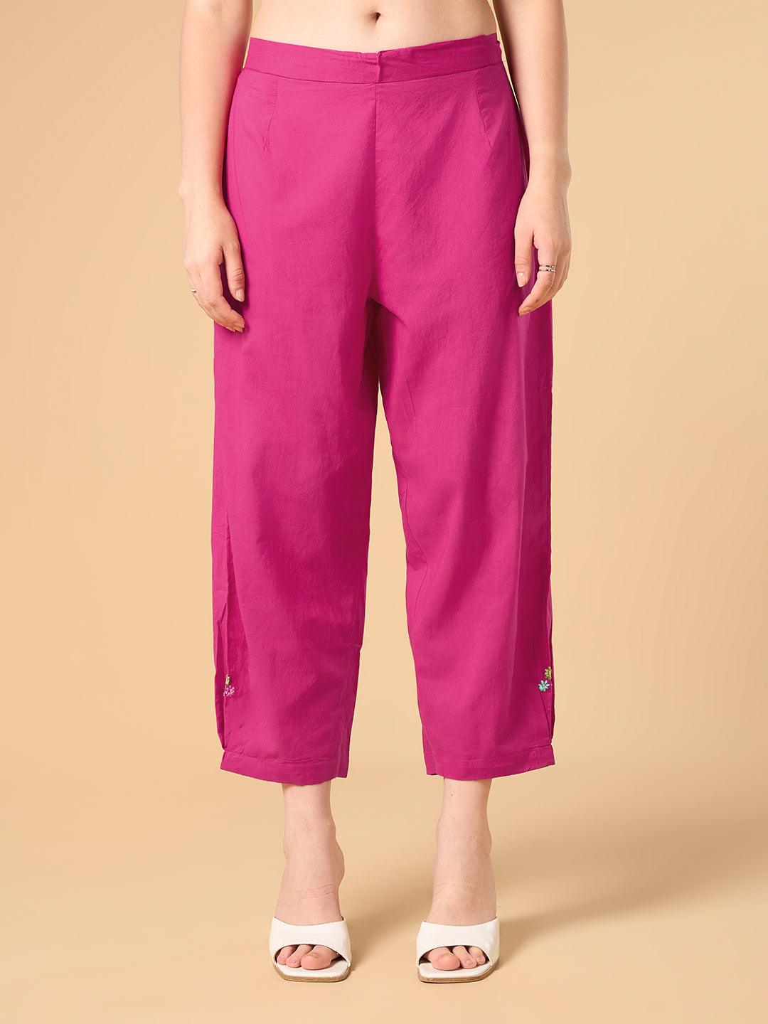 Royal Pink Chanderi Cotton Suit