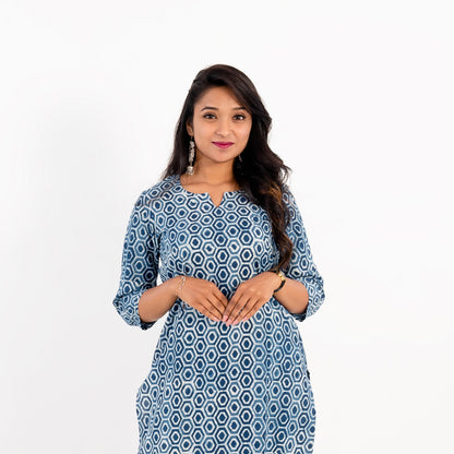 Indigo Bagru Print Cotton Co-ord Set