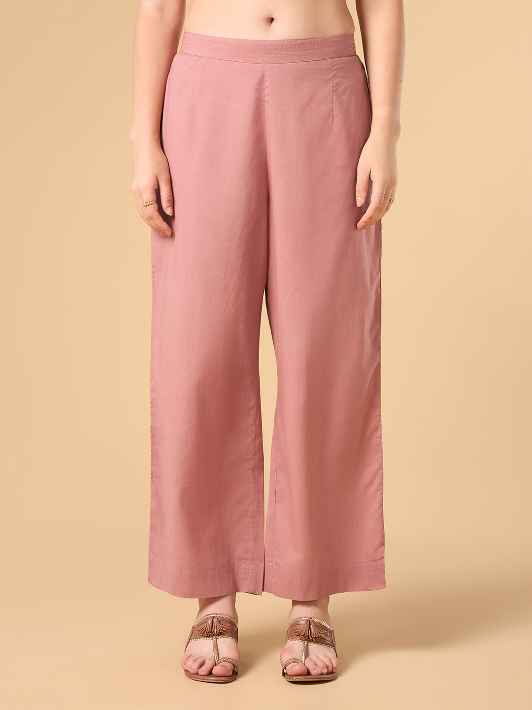 Mellow Rose Solid Cotton Suit