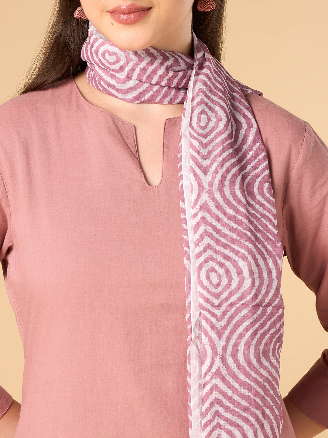 Mellow Rose Solid Cotton Suit