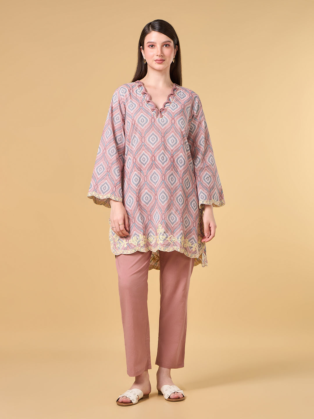 Blushing Peach Cotton Co-ord Set