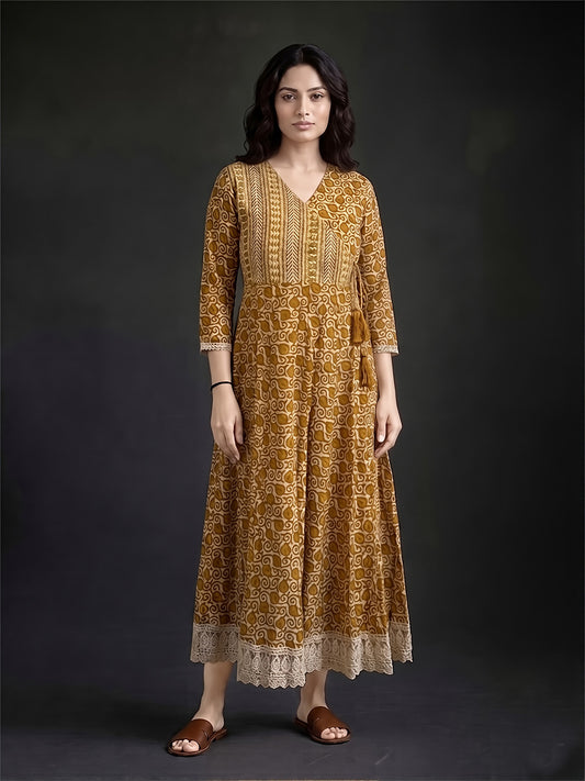Ivory Pearl Work Cotton Kurta