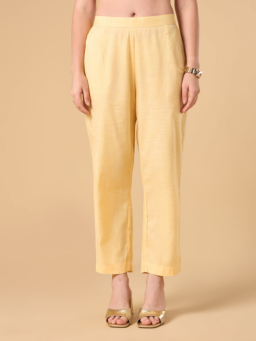 French Pastel Yellow Cotton Suit