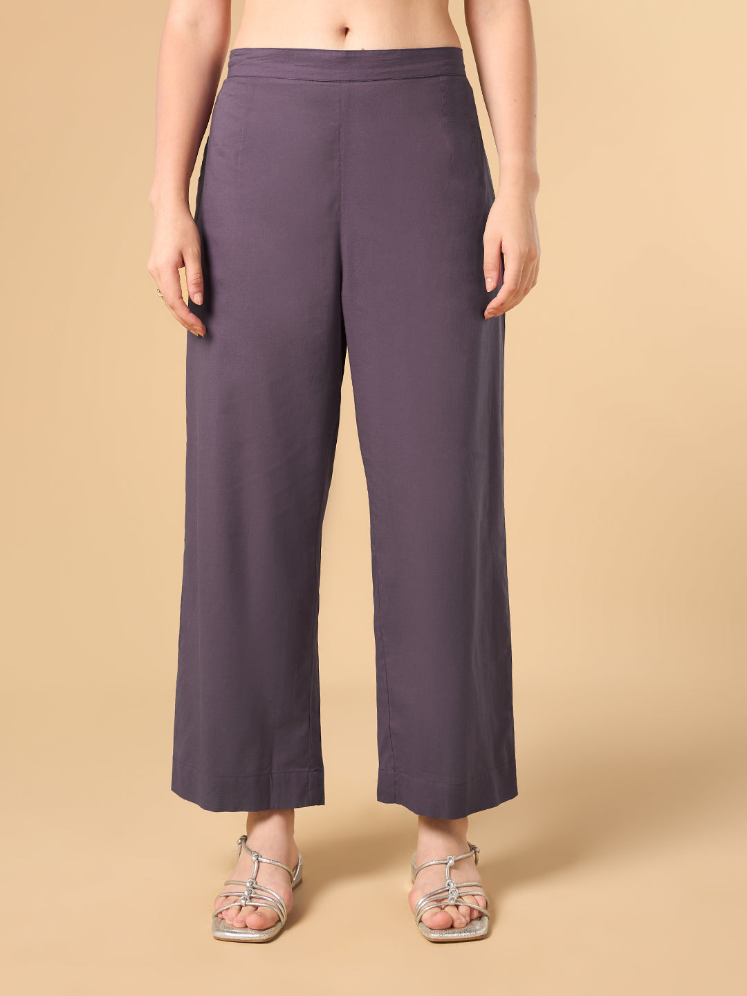 Grape Wine Solid Cotton Suit
