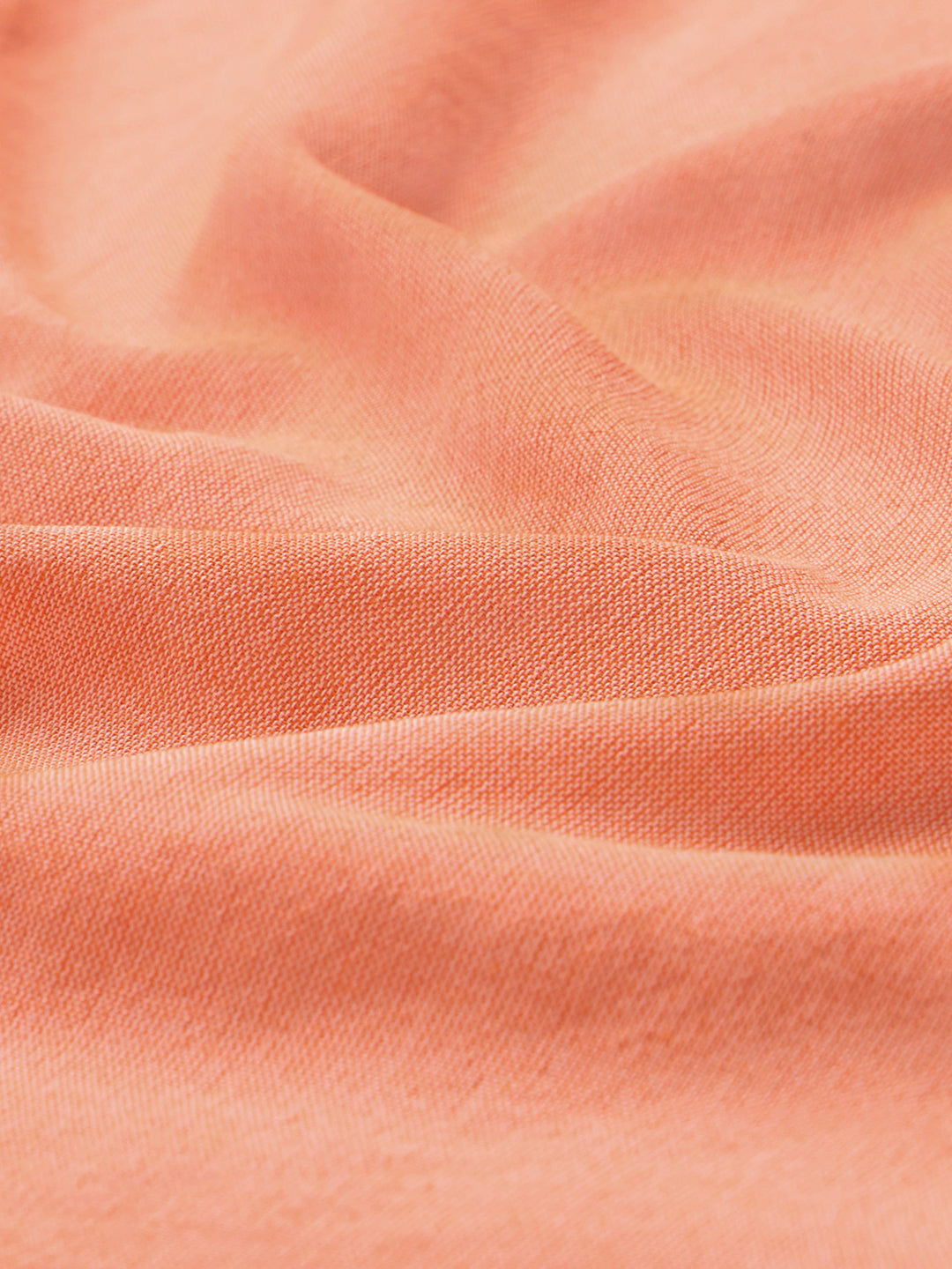 Pastel Orange Floral Embroidered Cotton Saree