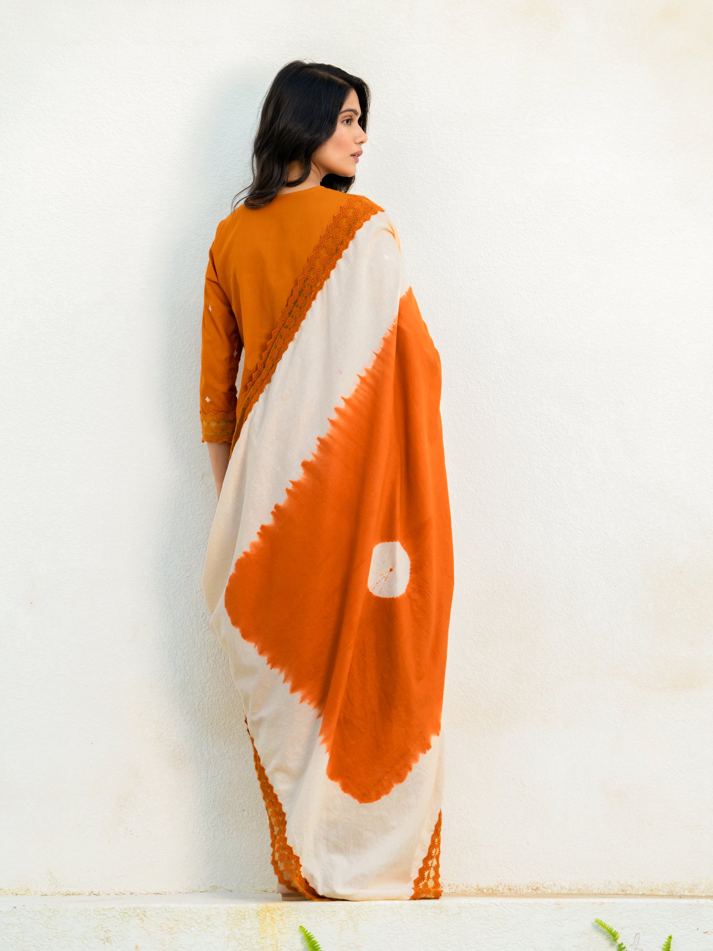 Rust Orange Cotton Suit