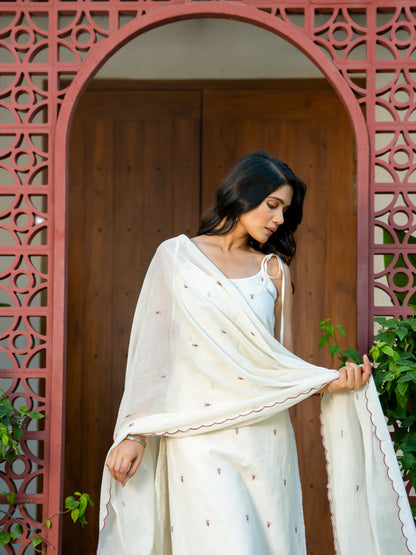 Delicate Darling Hand Crafted Airy Linen Kurta Set