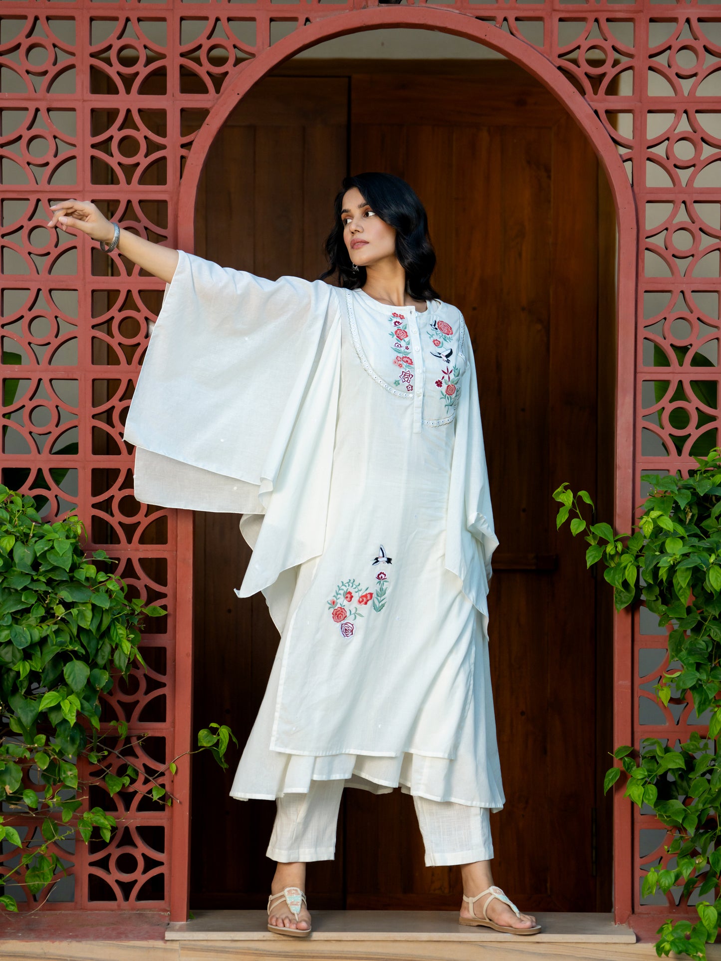 Delicate Darling Hand Crafted Airy Linen Kurta Set