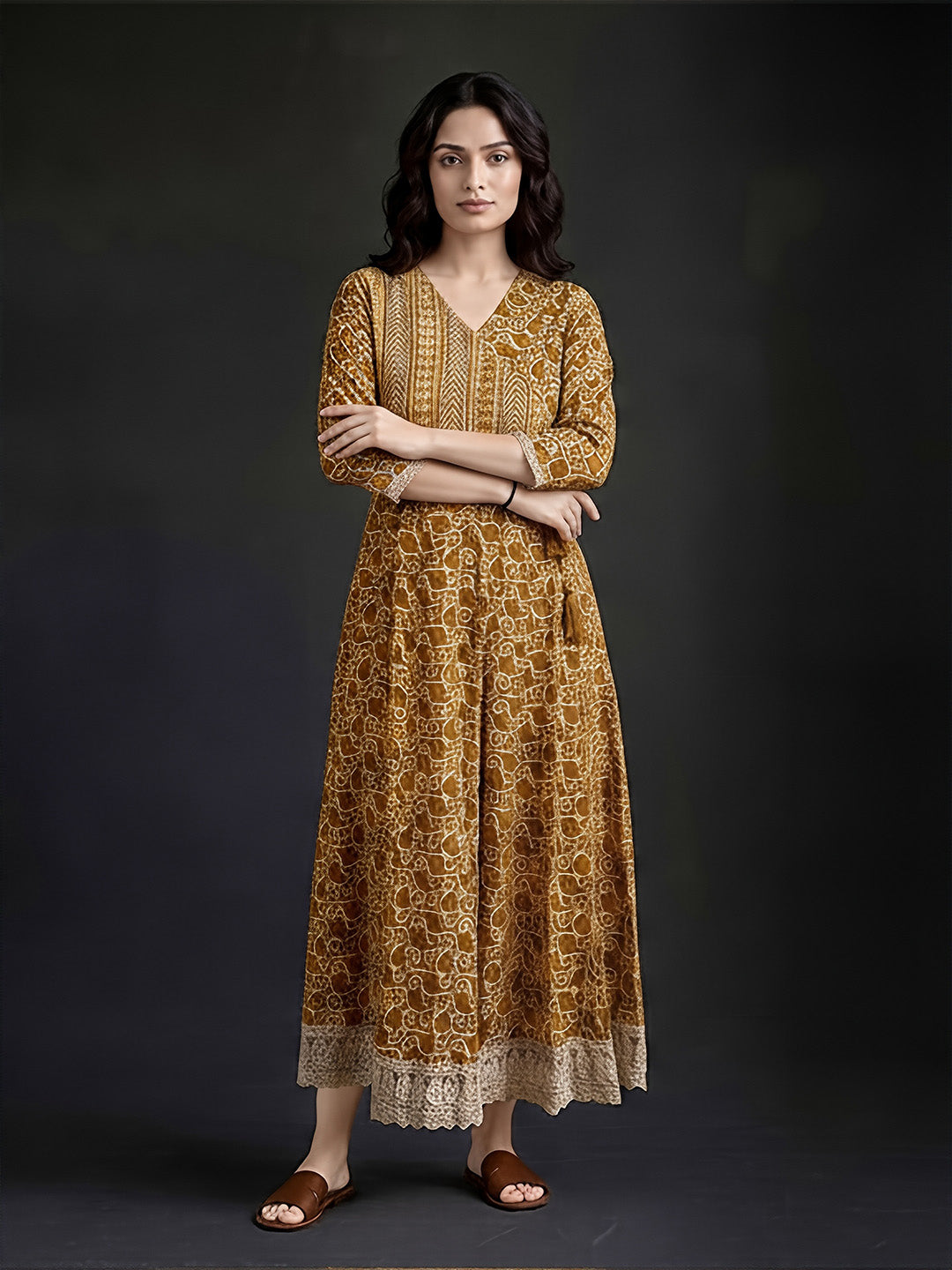 Ivory Pearl Work Cotton Kurta