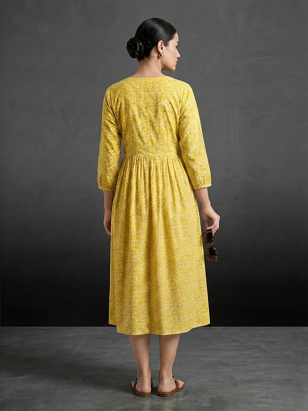 Vibrant & Stylish Yellow Cotton Dress