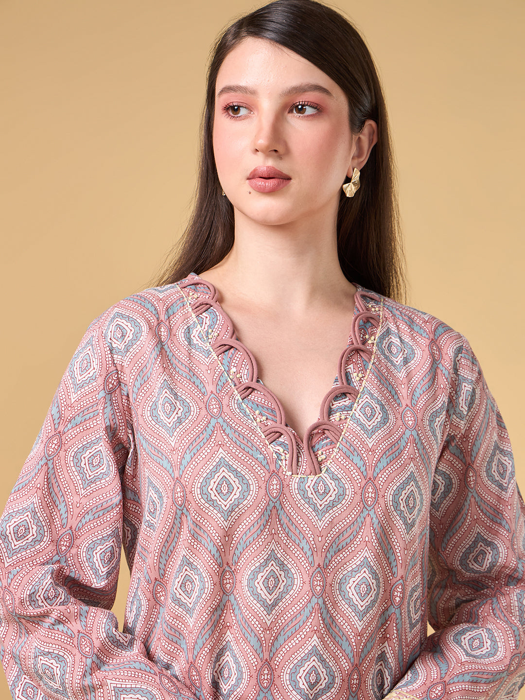 Blushing Peach Cotton Co-ord Set