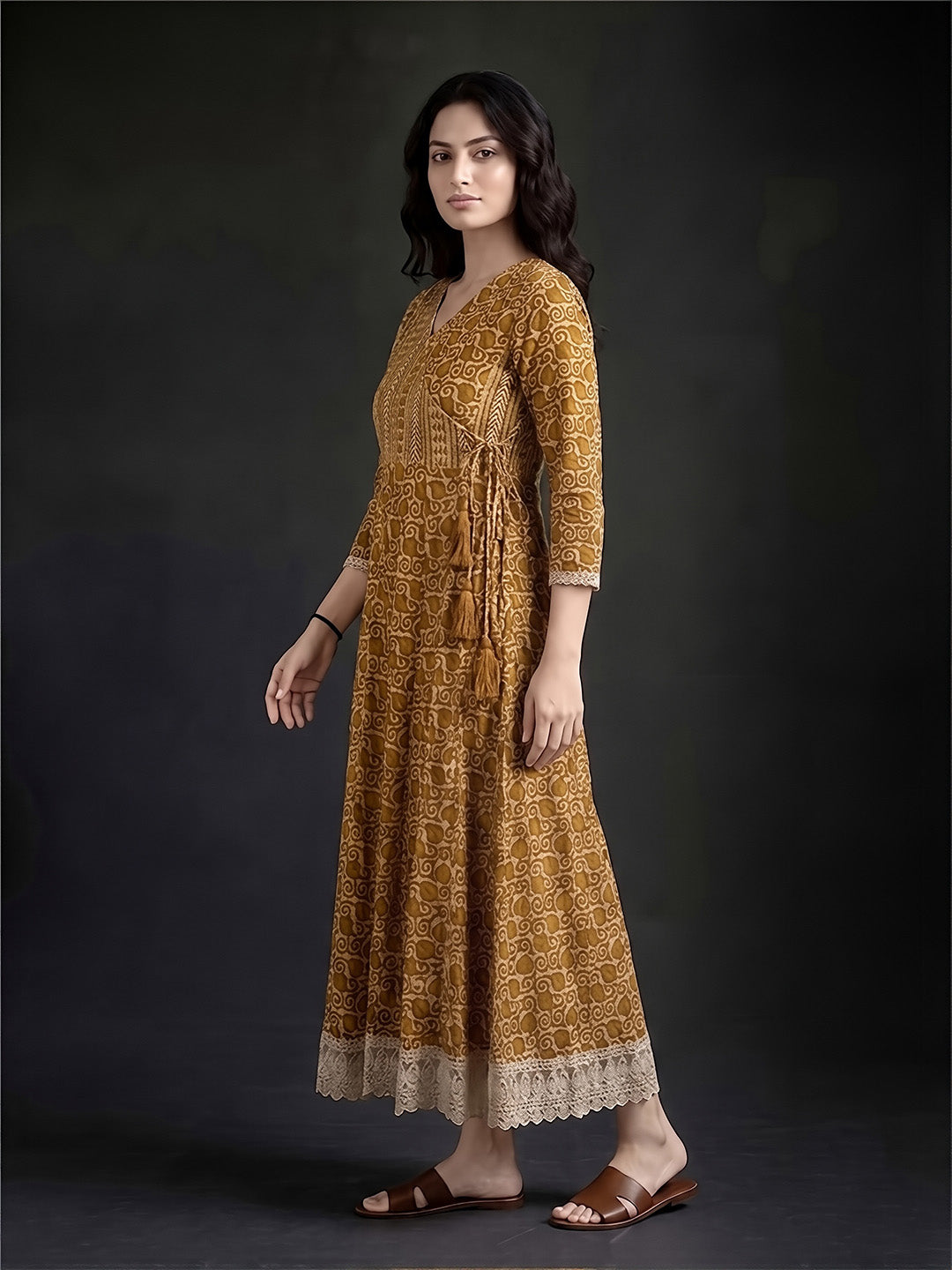 Ivory Pearl Work Cotton Kurta