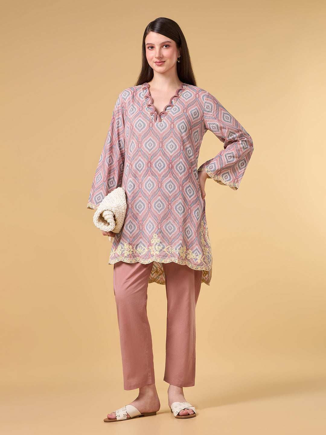 Blushing Peach Cotton Co-ord Set