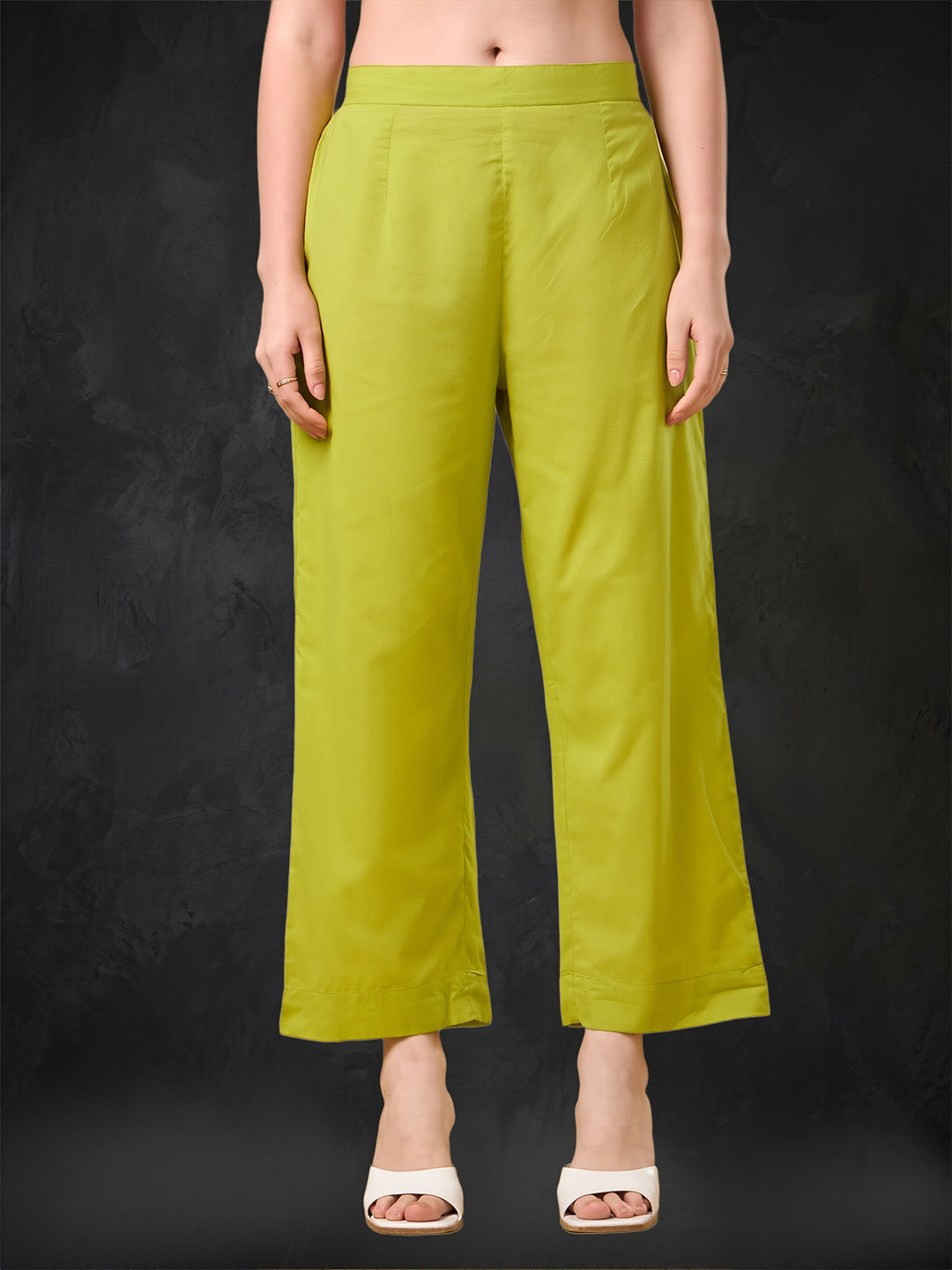 Green Embroidered Cotton Suit