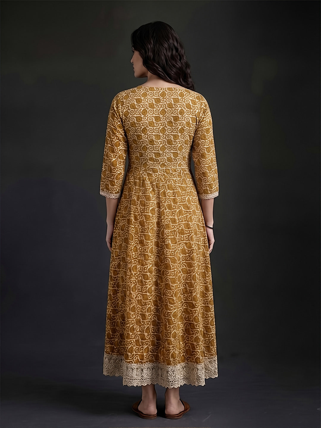 Ivory Pearl Work Cotton Kurta