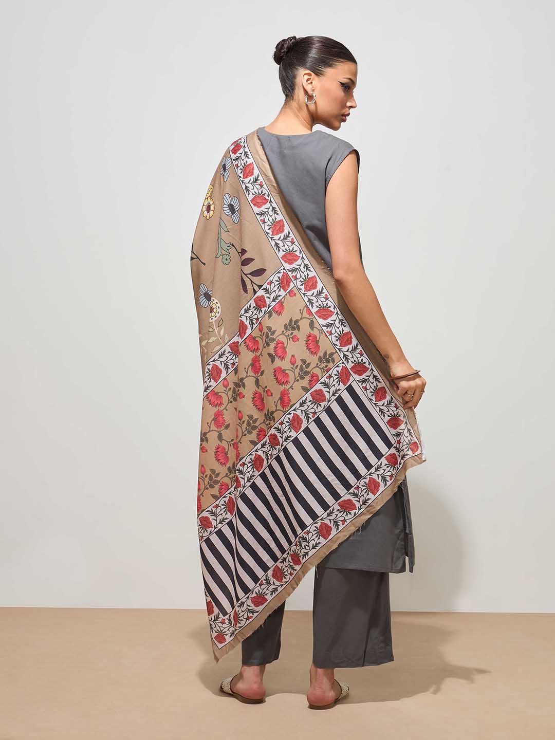 Ash Grey Solid Cotton Suit